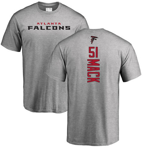 Atlanta Falcons Men Ash Alex Mack Backer NFL Football #51 T Shirt